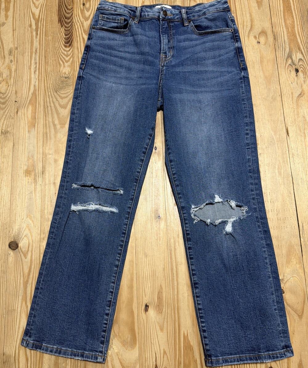 Denim Jeans Bohme Size 28 Girlfriend Blue Ankle High Rise Med Wash